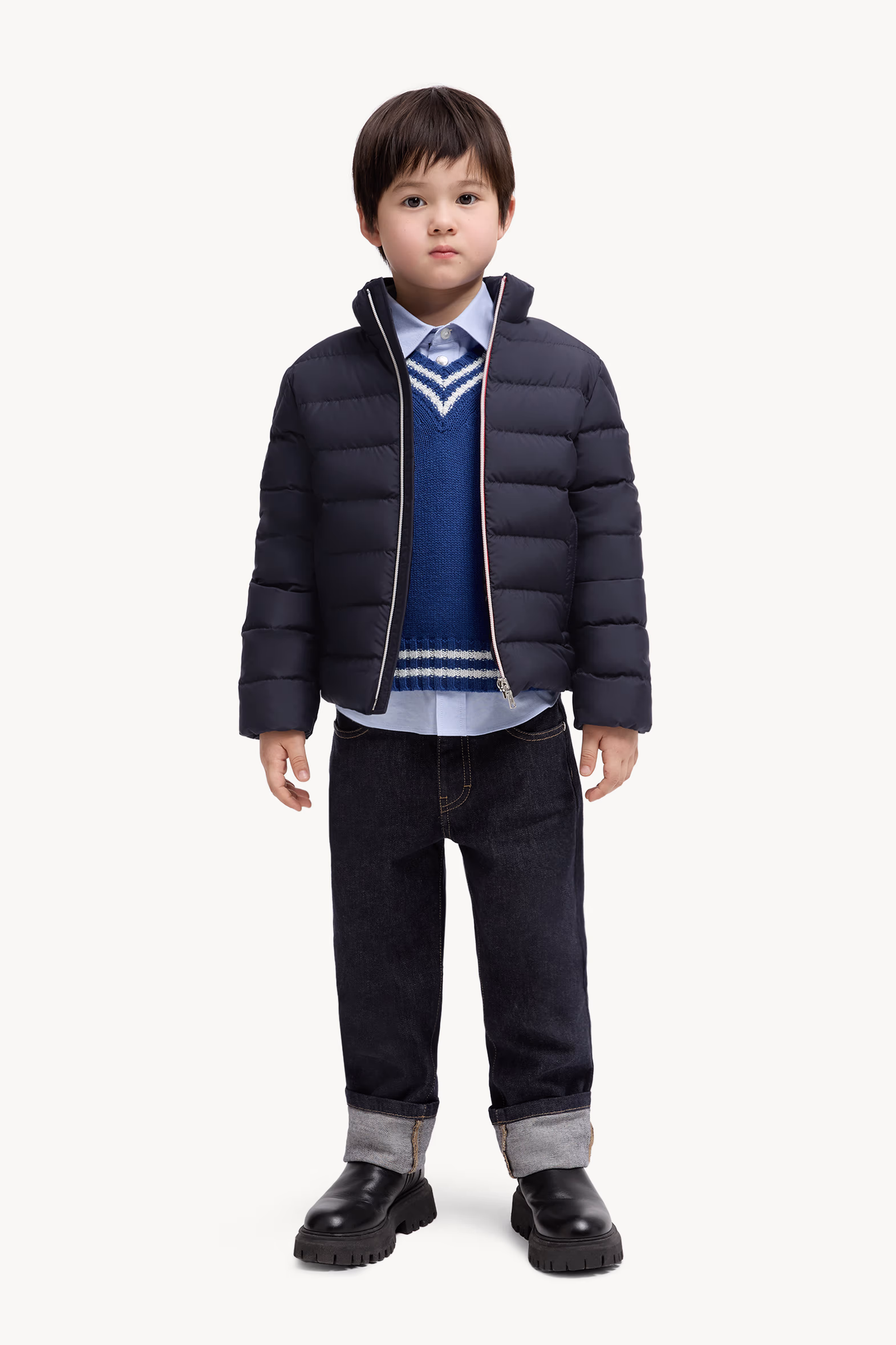 Serapio Down Jacket Boy Navy Blue Moncler 2